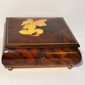 Music Box With Minnie Mouse On Lid Lacquer Finish Made In Italy